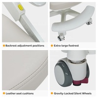 Chaise d'apprentissage ergonomique moderne en plastique pour enfants avec siège réglable en hauteur et base coulissante pour chambre, salle de sport et école