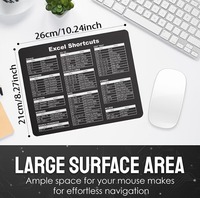 Este mousepad con atajos de Excel presenta un material de caucho natural con tejido microfibra de primera calidad, 66 comandos de atajo compatibles con PC.
