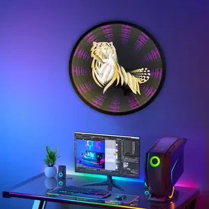 Newly Designed 3D Stainless Steel Abyssal <strong>Mirror</strong> Thousand Layer <strong>Mirror</strong> Lightbox Tunnel <strong>Mirror</strong> LED Neon Light Wall Starry Sky - Product Image 6