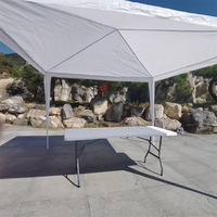Tente à auvent monocouche en acier assemblable, toile PE imperméable, grand abri pour voitures et événements, réceptions en plein air
