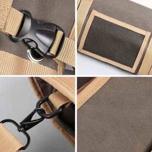 Sac à outils gratuit, sac à outils robuste à 6 compartiments, sac à outils enroulable avec sac de rangement - Cadeaux pour papa/hommes mécaniciens - Product Image 5