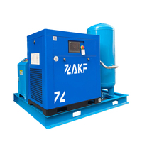 Compresor de Aire Portátil ZAKF de Alta Presión 40 Bar 4.0Mpa 8.0m3/min con Pistón de Tornillo, Refrigerado por Aire y Tanque de Aire para Soplado de Botellas PET