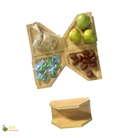 Planches de service à charcuterie en bois écologiques avec design classique et 4 sous-verres connectés – Présentoir à fromages