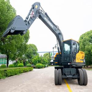 Excavadora de Ruedas de 15 Toneladas HW155 Hyundai Usada, Precio de Fábrica en China, para el Mercado Comercial, con Motor Potente - Product Image 2