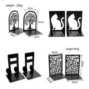 Kim Loại Heavy Duty <span class=keywords><strong>Book</strong></span> End Bookends Tấm Kim Loại Bookend Chủ Đứng Kim Loại Bookends Đen Cho Kệ - Product Image 6
