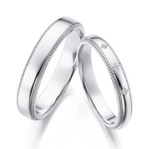 Set di Anelli Nuziali in Oro Massiccio AU750 18K, Collane Eleganti e alla Moda in Oro Bianco/Giallo/Rosa 18K - Product Image 4