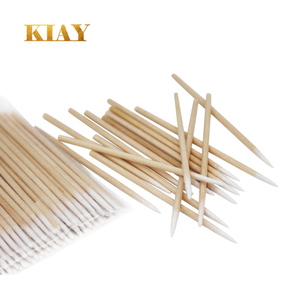 Semi Permanente di Trucco Piccolo Tamponi di Cotone Del Tatuaggio Forniture di Trucco Usa E Getta di Utilizzare il Legno A Segnale Testa Tamponi di Cotone - Product Image 2