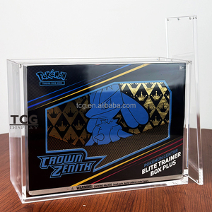 Boîtes en acrylique transparentes personnalisées TCG pour Pokémon TCG <span class=keywords><strong>ZACIAN</strong></span> Elite Trainer Box PLUS, présentoir en acrylique magnétique pour Pokémon Center <span class=keywords><strong>Etb</strong></span> Plus - Product Image 1