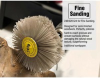 Brosse à fil nylon abrasif de grain 80/120/240/320 pour le polissage et l'ébavurage du bois