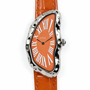 Reloj de Cuarzo de Lujo KYOSI <span class=keywords><strong>Altra</strong></span>, Acero Inoxidable de 40 mm, Diseño Inspirado en Oro Fundido, Resistente al Agua, Reloj de Negocios con Correa de Cuero - Product Image 2