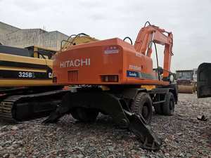 Excavadora de Ruedas Usada de Segunda Mano, Maquinaria para Movimiento de Tierras HITACHI EX160WD en Venta - Product Image 6