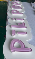 Insegna 3D a Lettere Scatolate in Acrilico Colorato con LED, Impermeabile IP65, Controllabile, per Ufficio, Negozio e Casa