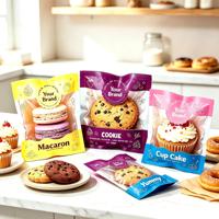 Nouveaux sachets souples en plastique YSH pour desserts, emballage à trois soudures latérales, sacs thermoscellables imprimés numériquement pour fournisseurs de snacks