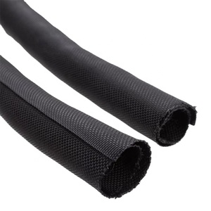 MZF Enveloppe de <span class=keywords><strong>gaine</strong></span> tissée à fermeture automatique en PET noir pour la gestion et la protection des câbles de câblage industriel automobile - Product Image 2