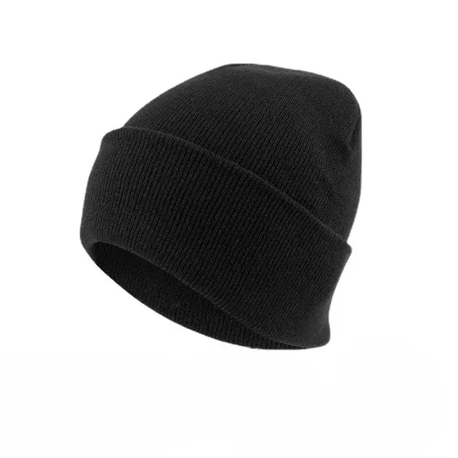 Chapéu de malha de cor sólida 60 cores personalizado para uso ao ar livre, touca de lã acrílica quente para homens e mulheres, atacado