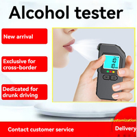 Alcoholímetro Profesional con Sensor Electroquímico, Batería Recargable, Registro de Historial, Pantalla LCD, Alta Precisión, para Detectar Estado de Ebriedad