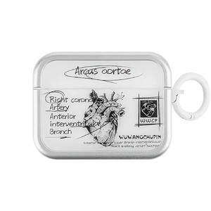 Cá nhân sáng tạo tim phác thảo giải phẫu sơ đồ với vòng tròn cho airpos Pro 1 2 3 4 trường hợp không dây bluooth Silicone mềm Bìa - Product Image 4