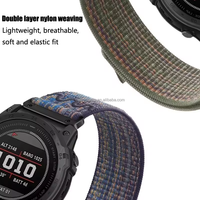 Bracelet en nylon tressé souple à attache rapide 26 mm 22 mm pour montre Garmin, compatible avec les montres intelligentes Garmin Fenix 8 47 mm 51 mm