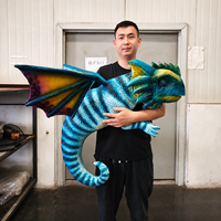 Dragon Artificiel Personnalisé pour Noël, Marionnette Animatronique pour Halloween, Utilisation en Aire de Jeux ou Jardin, Taille Personnalisable, Résistant aux Intempéries