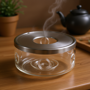 Calentador de Té de Vidrio con Tapa de Acero Inoxidable de 100 ml para Teteras - Product Image 3