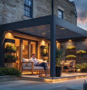 Pérgola Bioclimática de Aluminio para Jardín Exterior, Patio Trasero, Toldo con Rejillas, Gazebo, Pérgola de Aluminio - Product Image 5