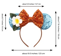 Bandeau à sequins et oreilles Offre Spéciale souris pour femmes Bandeau à fleurs et feuilles Coiffure de festival