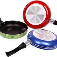 Mini poêle à frire en aluminium épaissi avec poignée en plastique, ensemble d'ustensiles de cuisson antiadhésifs, casserole antiadhésive