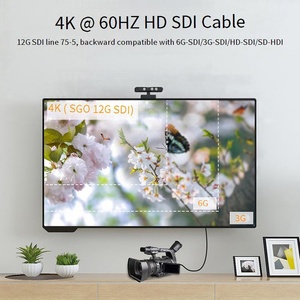 4K60Hz Ultra HD Long Distance Broadcast Shielded Low Loss 75 Ohm Compatible Transmission BNC Coaxial <strong>SDI</strong> Video <strong>Cable</strong> - Product Image 4