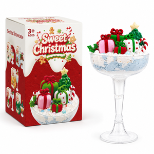 Caja de Regalo de Navidad, Kit de Manualidades con Arcilla de Secado al Aire para Hacer Postres, con Accesorios de Pegamento en Crema para Niños, OEM ODM - Product Image 1