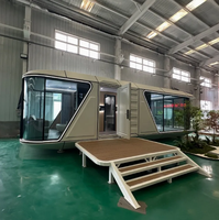 Capsule spatiale préfabriquée à montage facile avec fenêtre panoramique pour hébergement hôtelier