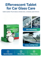 Comprimé effervescent nettoyant pour vitres de voiture, élimine la saleté et les résidus d'insectes pour le nettoyage du pare-brise de voiture, OEM
