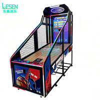 Machine d'arcade de tir au basket à écran LED, à monnayeur, avec classement des scores, jeu de basket de rue