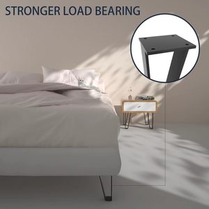 <span class=keywords><strong>Gambe</strong></span> <span class=keywords><strong>per</strong></span> Mobili in Metallo a U Resistenti, Nere, Industriali, con Ottima Capacità di Carico, <span class=keywords><strong>per</strong></span> Tavoli da Caffè e Mobili - Product Image 6