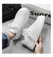 Chaussures de skate décontractées pour hommes, avec logo personnalisé, en cuir PU imperméable, plateforme, semelle épaisse, augmentant la taille