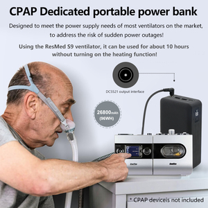2025 di vendita calda Power Bank da campeggio leggero portatile Powerbank <span class=keywords><strong>CPAP</strong></span> Machine di alimentazione compatibile con <span class=keywords><strong>ResMed</strong></span> S9 - Product Image 3