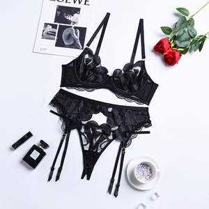 Nouvelle arrivée Ensemble de lingerie sexy <span class=keywords><strong>push</strong></span> <span class=keywords><strong>up</strong></span> à armatures pour femmes de haut niveau/Sous-vêtements sexy jarretière - Product Image 6