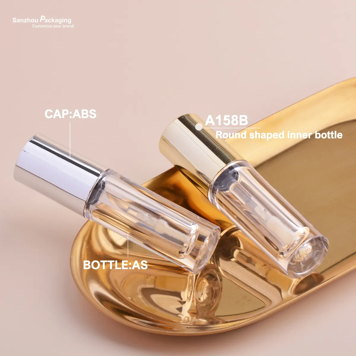 2.5Ml Lege Gouden Lipfles Container Zilver Lipgloss Tube Lip Glazuur Lipgloss Toverstaf Buizen Voor Cosmetische Verpakking