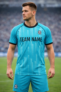Maglie da Calcio Estive Personalizzate Unisex, Traspiranti in Tessuto Jacquard Stampato, Manica Corta, Set Completo per Adulti, <span class=keywords><strong>Kit</strong></span> Uniforme da Calcio ad Asciugatura Rapida - Product Image 2