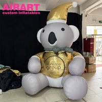 Mascotte Koala gonflable personnalisée avec gilet doré