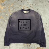 Sweat-shirt unisexe en coton biologique 100% de haute qualité, personnalisé avec logo, tricoté, décontracté, imprimé et brodé, vente en gros