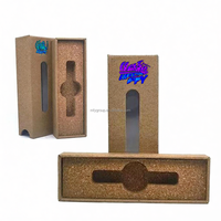 Emballage personnalisé pour cartouches, boîte en carton ondulé kraft CR résistante aux enfants, impression sur carton 1/2 gramme, vide, pour cartouche de 1 ml avec insert en liège