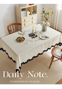 Hiện đại đơn giản pháp kem hình chữ nhật Khăn trải bàn cho Trang chủ phòng khách trang trí bàn cà phê Mat Linen bảng Bìa - Product Image 2