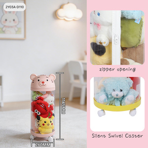 Offre Spéciale : Boîte de <span class=keywords><strong>Rangement</strong></span> Décorative Moderne Rose Tigre Transparente pour Poupées, avec Roues Universelles, Idéale pour Salon et Chambre à Coucher - Product Image 2