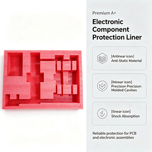 Insert en mousse rouge sur mesure avec découpes de précision pour emballage de protection - Product Image 6