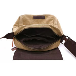 Oem Odm <b>Mens</b> Canvas Crossbody <b>Bag</b> 8 Inch Vintage Portable For Travel Outdoor Hiking <b>Work</b> Sports - Product Image 6