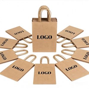 Factory Direct Customizable Free Design Reusable Kraft Paper <b>Shopping</b> Bag Sturdy Ideal for <b>Small</b> Business Packaging - Product Image 2
