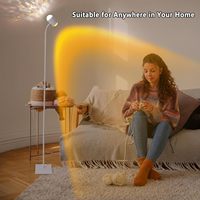 Projecteur de lampadaire double face rotatif à 360 ° Water Ripple Sunset pour le salon Dance Studio and Bars Mood Ambient Lighting