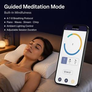 Almohada Inteligente OEM con Despertador Simulador de Amanecer, Control por Aplicación, Ruido Blanco, Altavoz Inalámbrico, Alimentación USB para Hogar, Oficina y Hotel - Product Image 2