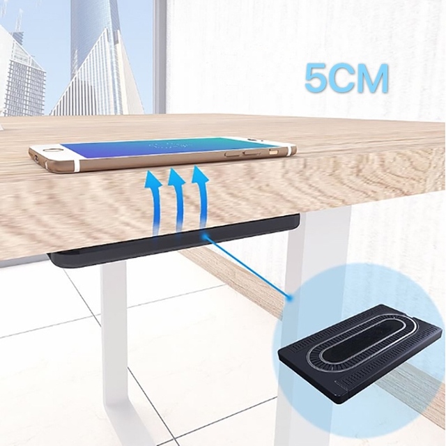 Wireless Charging Invisible Base Hidden Wireless Charger Under the Desk Universal Phone 50mm Long Distance Wireless Charger