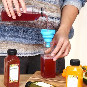 Bouteille en plastique PET transparente carrée de 60 ml à 1000 ml avec couvercle, pour pudding aux fruits, jus de fruits, thé - Product Image 5
